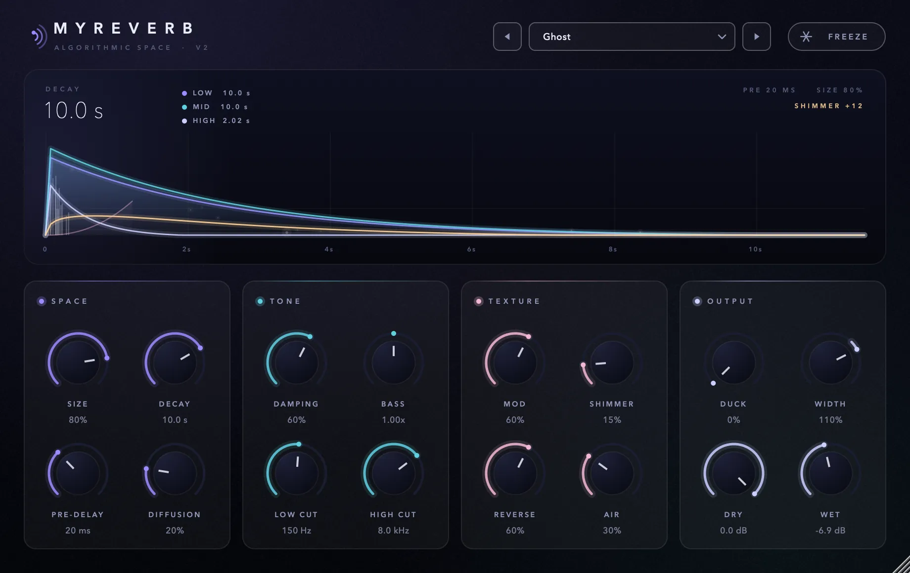 Reverb: the Ghost preset